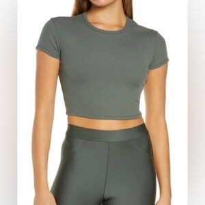 alo yoga rib crop top